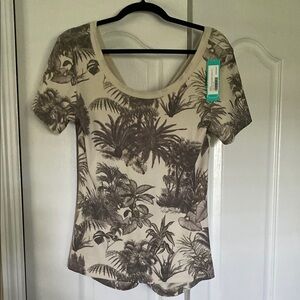 Chaser Brown and Tan Fitted Short Sleeve Tee